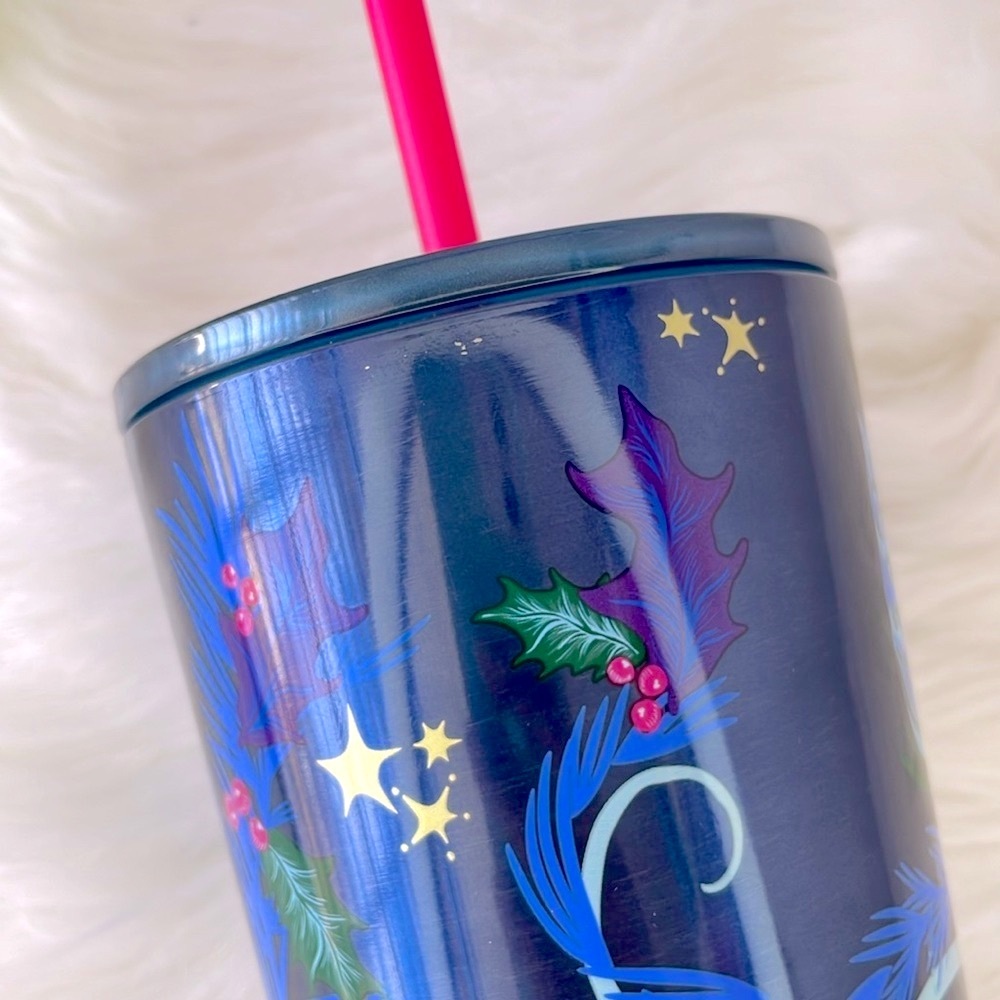 Starbucks Holiday 2024 Blue Pine & Feather Tumbler - Picture 6 of 7